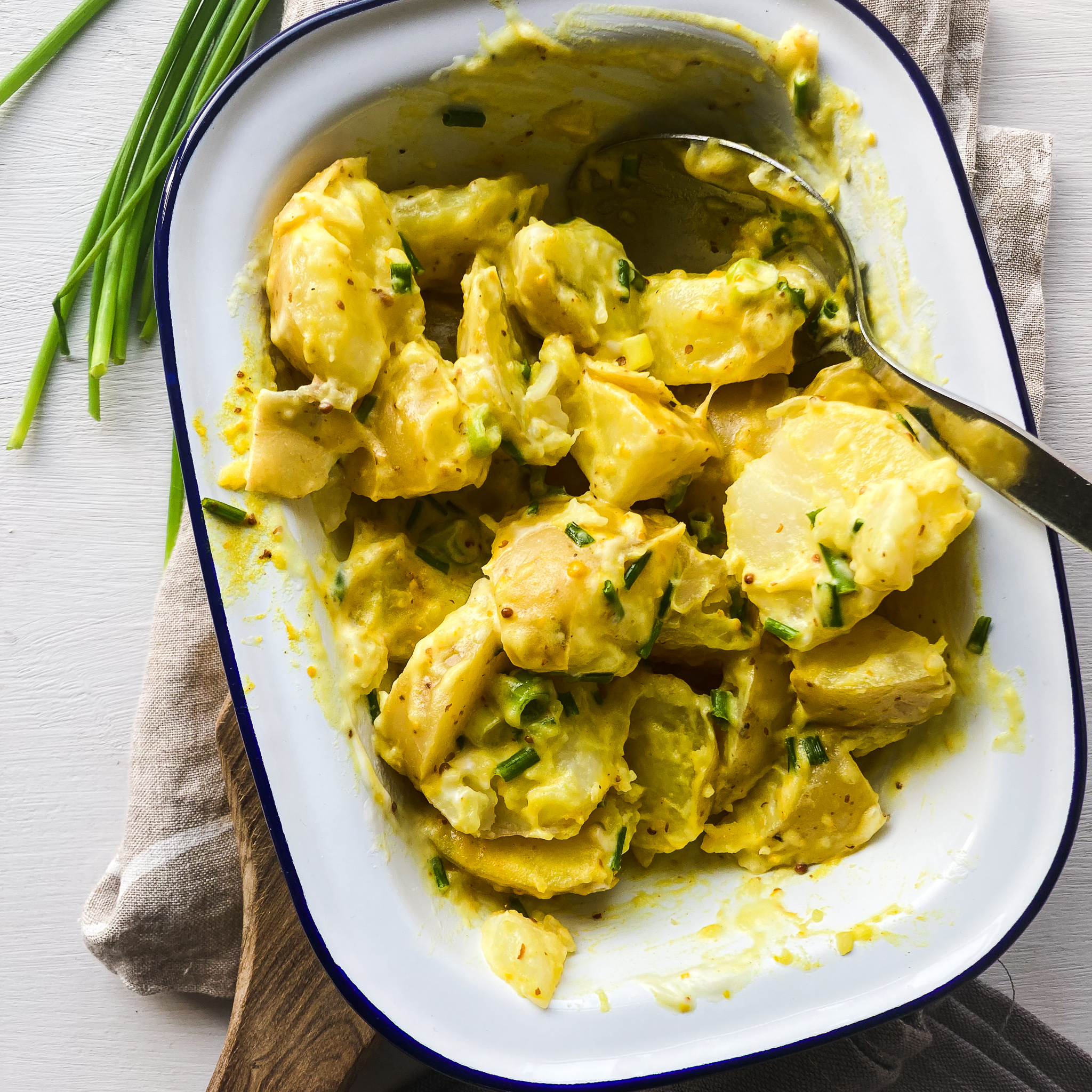 Potato Salad 800 x800 Potato-salad-chives-mustard-wooden
