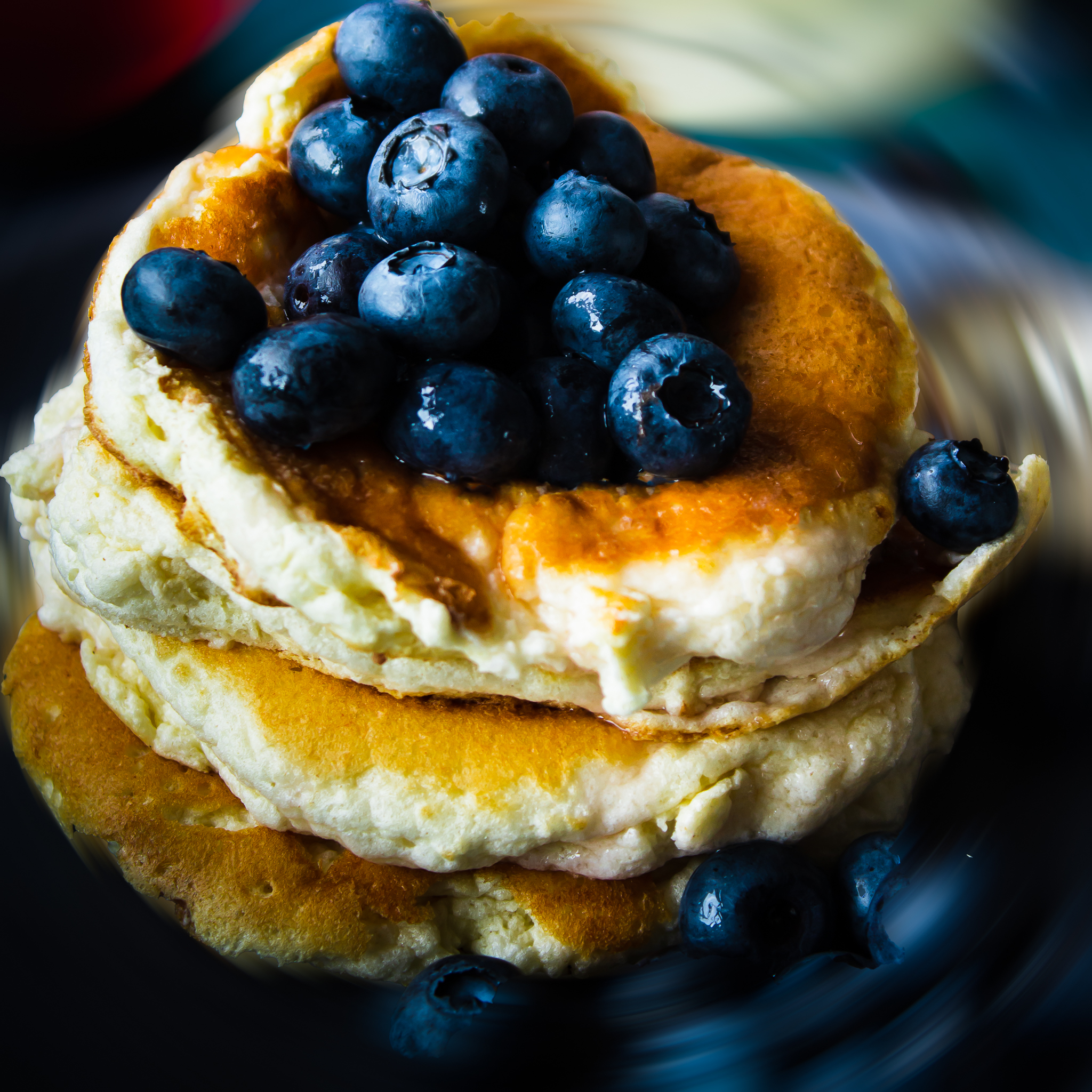 Cloud Pancakes Blackcurrants-trifle-cream-berries-bowl-leaves