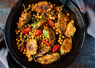 padron-peppers-chickpeas-tomatoes-roasted-paprika-capers